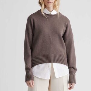 Quince Taupe Crewneck Sweater